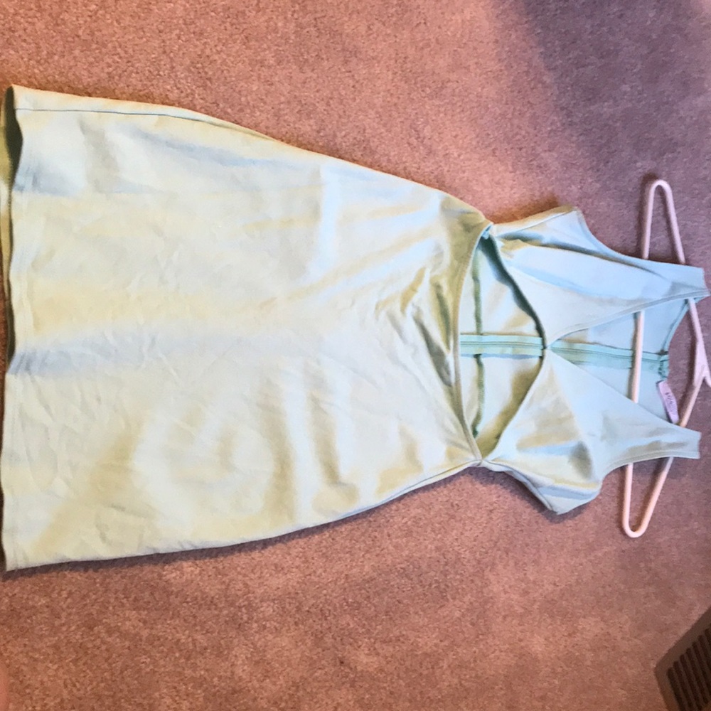 Teal cut out dress